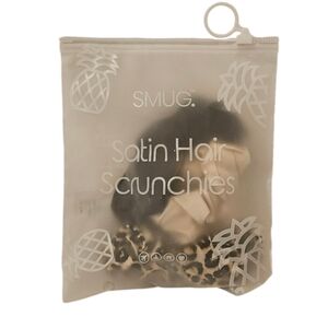 Multi-Coloured SMUG Women's Set of 3 Satin Hair Scrunchies